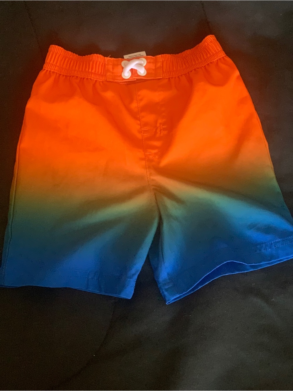 Wonder Nation Kids Ombre Swim Shorts - Orange to Blue